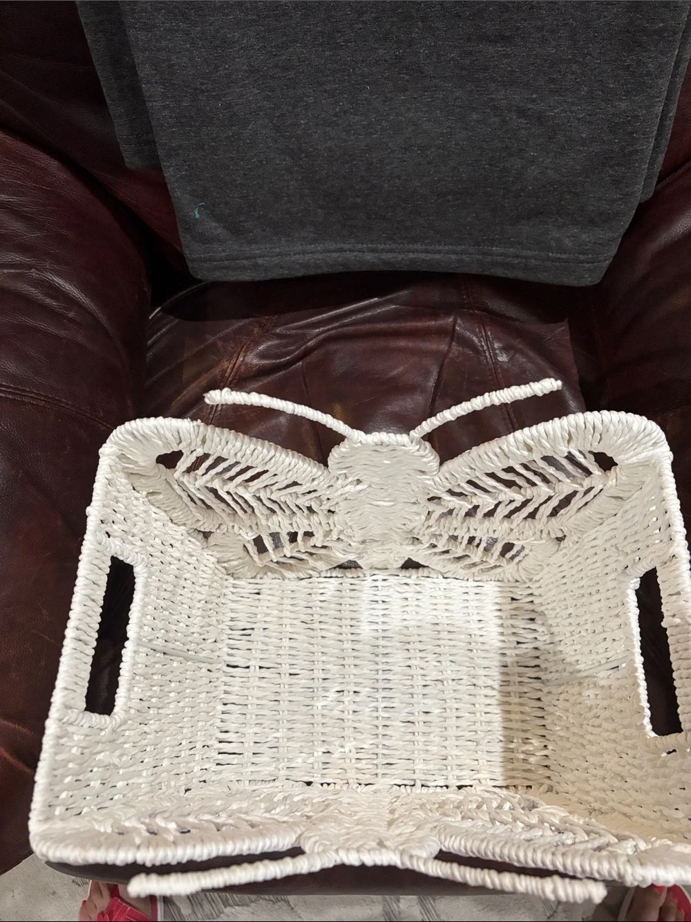 White Woven Butterfly Wall Decor